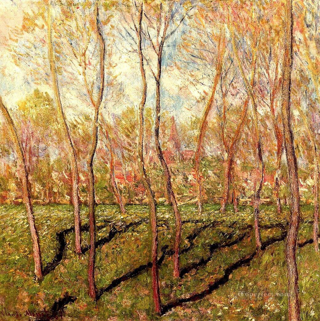 Trees in Winter View of Bennecourt II Claude Monet Oil Paintings